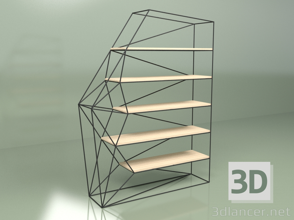 modello 3D Rack ROCK (frassino naturale) - anteprima