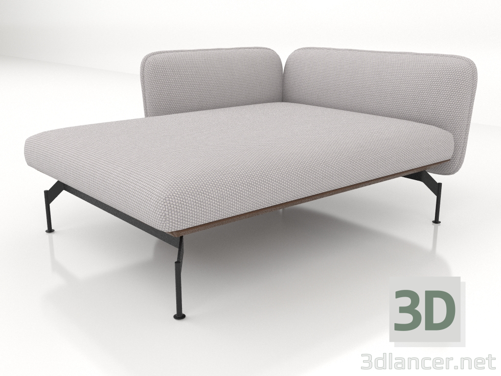 3D modeli Sol kol dayanağı 85 ile uzanma koltuğu 125 (dış tarafta deri döşeme) - önizleme