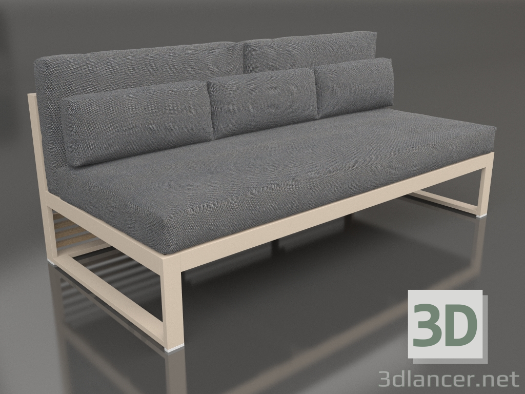 3D modeli Modüler kanepe, 4. bölüm, yüksek arkalık (Kum) - önizleme