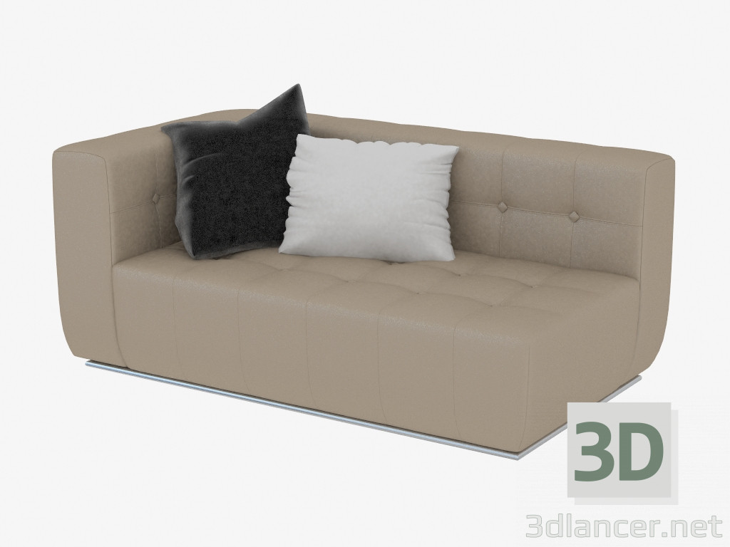 3d модель Шкіряний диван з одним підлокітником Покер (161х92х70) – превью