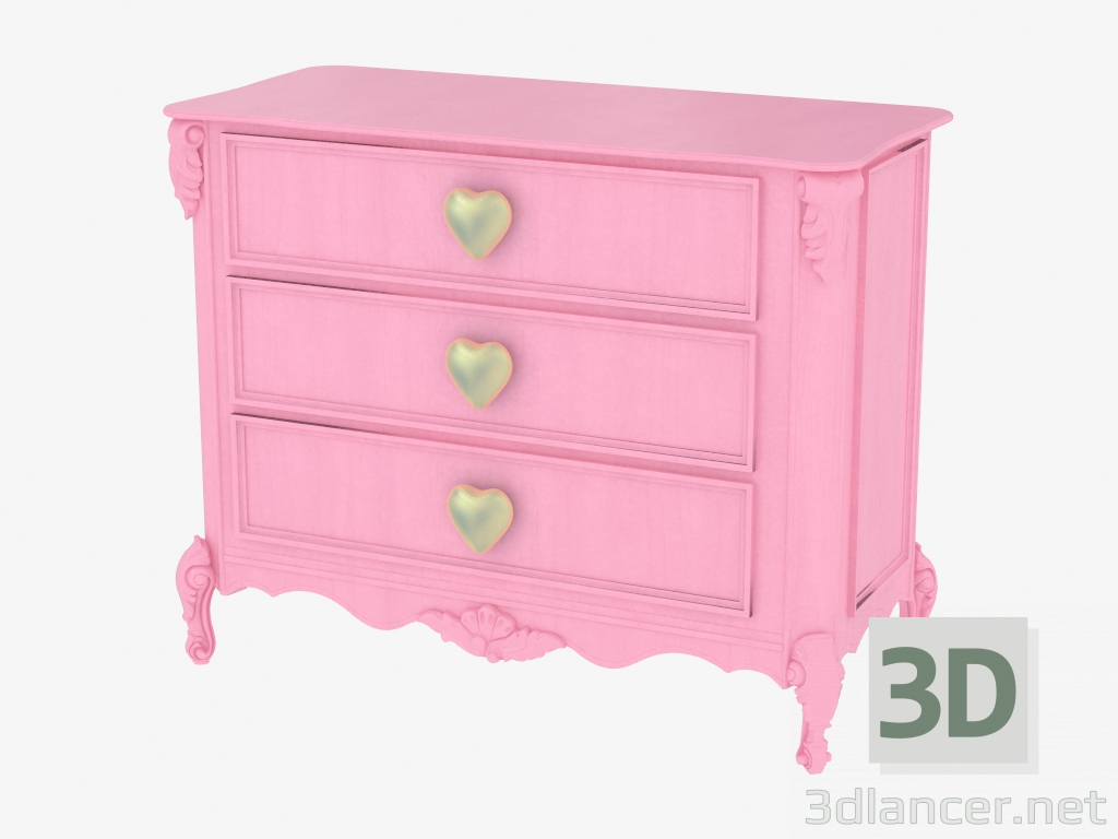3d model Chest of three drawers BN8834 - preview