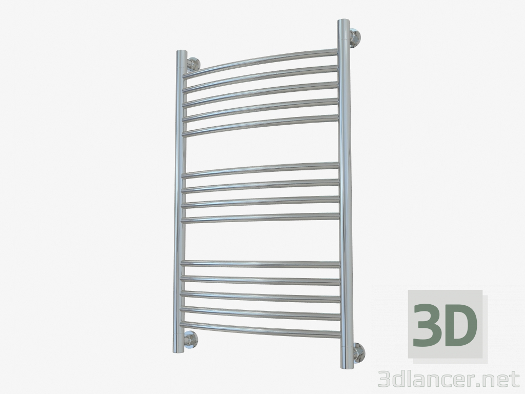 modello 3D Porta asciugamani riscaldato Bohemia + curvo (800x500) - anteprima