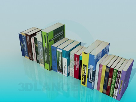 3d модель Книги на полку – превью 3d модель Книги на полку – превью