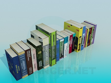 3d модель Книги на полку – превью 3d модель Книги на полку – превью