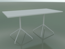 Rechteckiger Tisch mit doppelter Basis 5704, 5721 (H 74 - 79x159 cm, Weiß, V12)