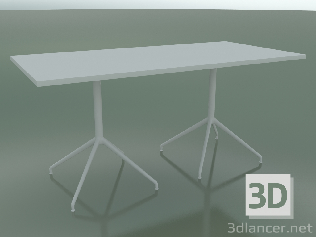 3D modeli Çift tabanlı 5704, 5721 dikdörtgen masa (H 74 - 79x159 cm, Beyaz, V12) - önizleme