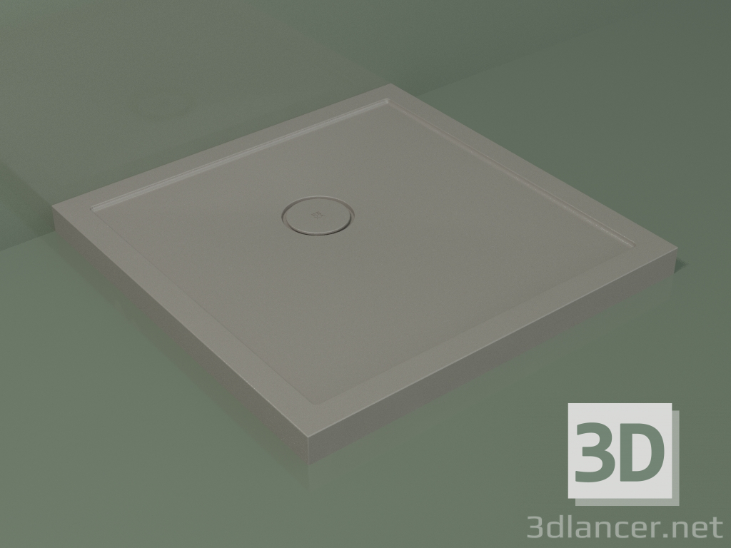 3D modeli Duş teknesi Medio (30UM0127, Clay C37, 80x80 cm) - önizleme