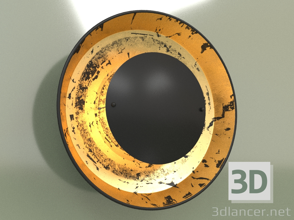 3D modeli Aplik Güneş tutulması 5040 (altın) - önizleme