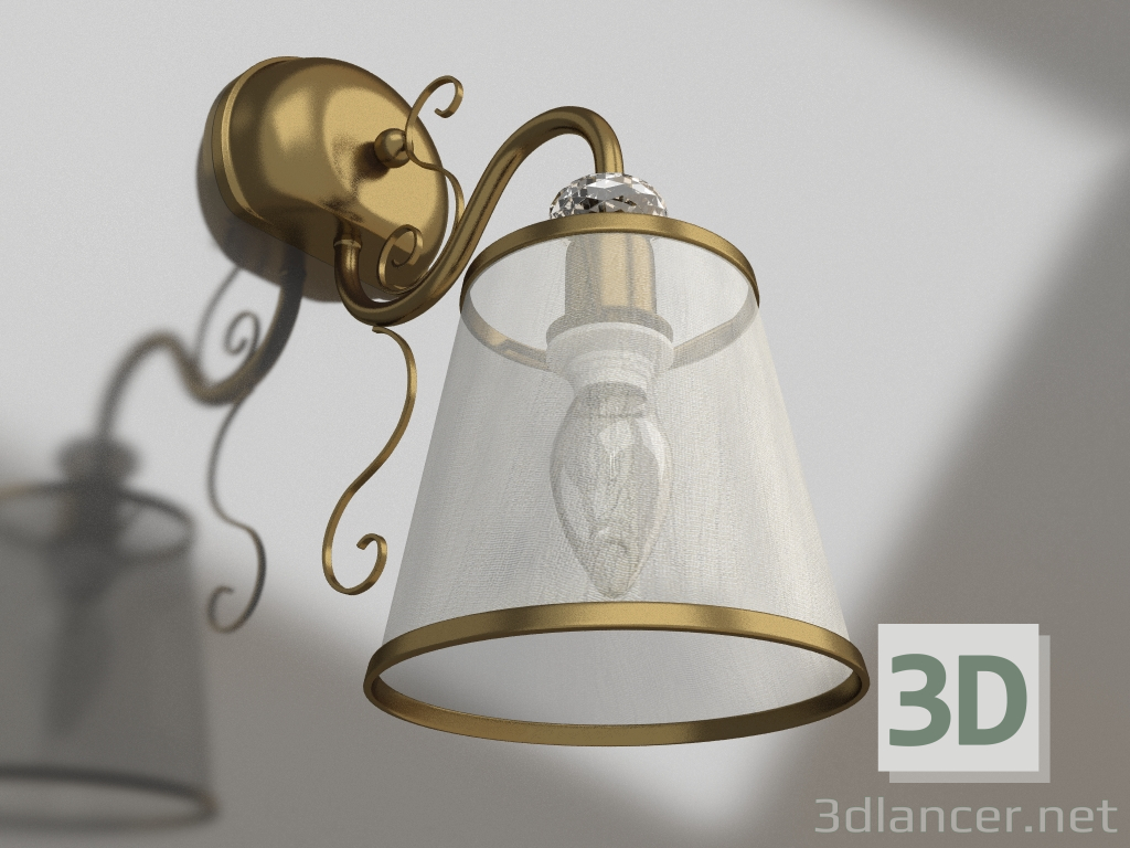 modello 3D Lampada da parete Driana (FR2405-WL-01-BZ) - anteprima
