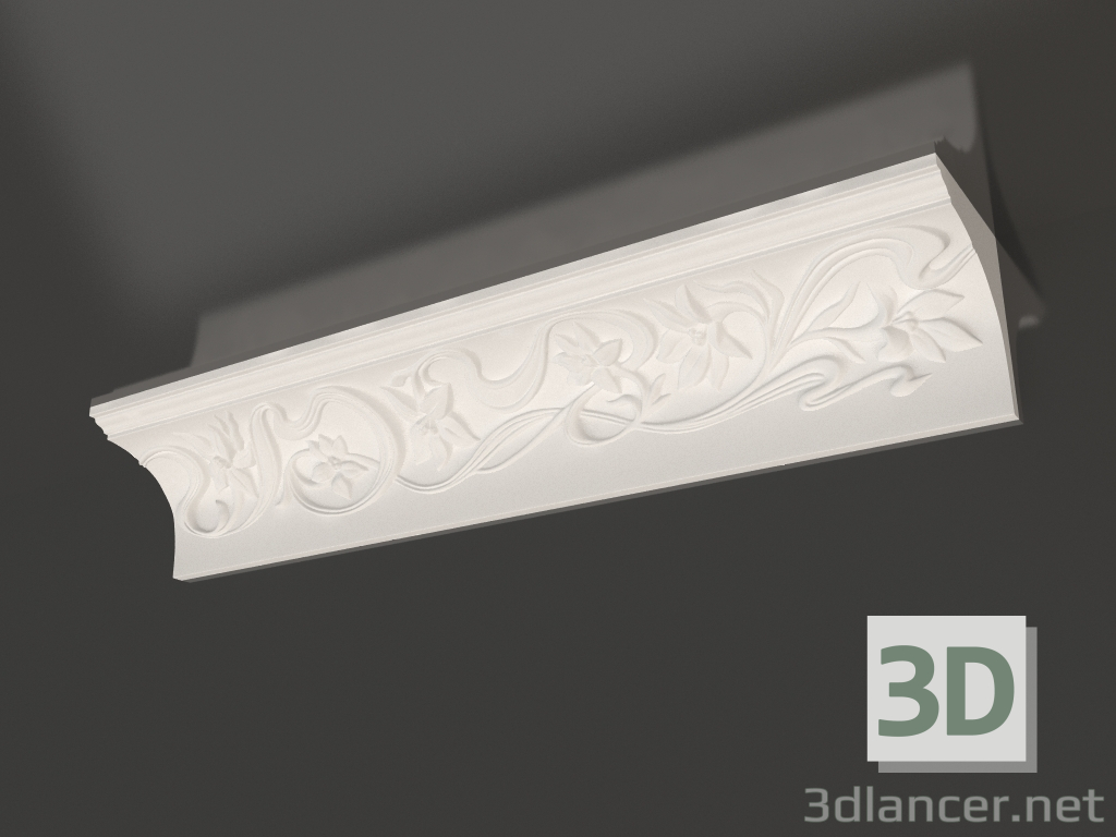 modello 3D Cornice per soffitto in gesso KL 030 (115x160x990) - anteprima