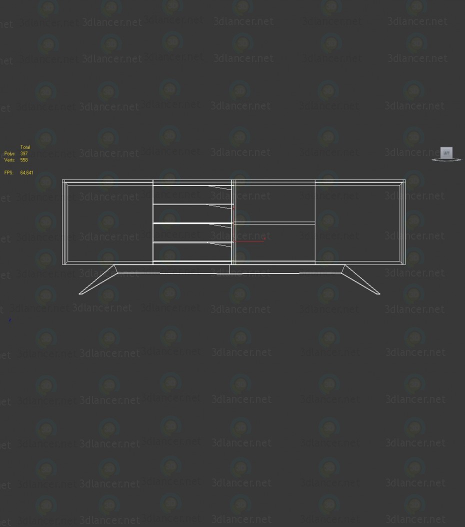3d Тумба модель купить - ракурс 3d Тумба модель купить - ракурс