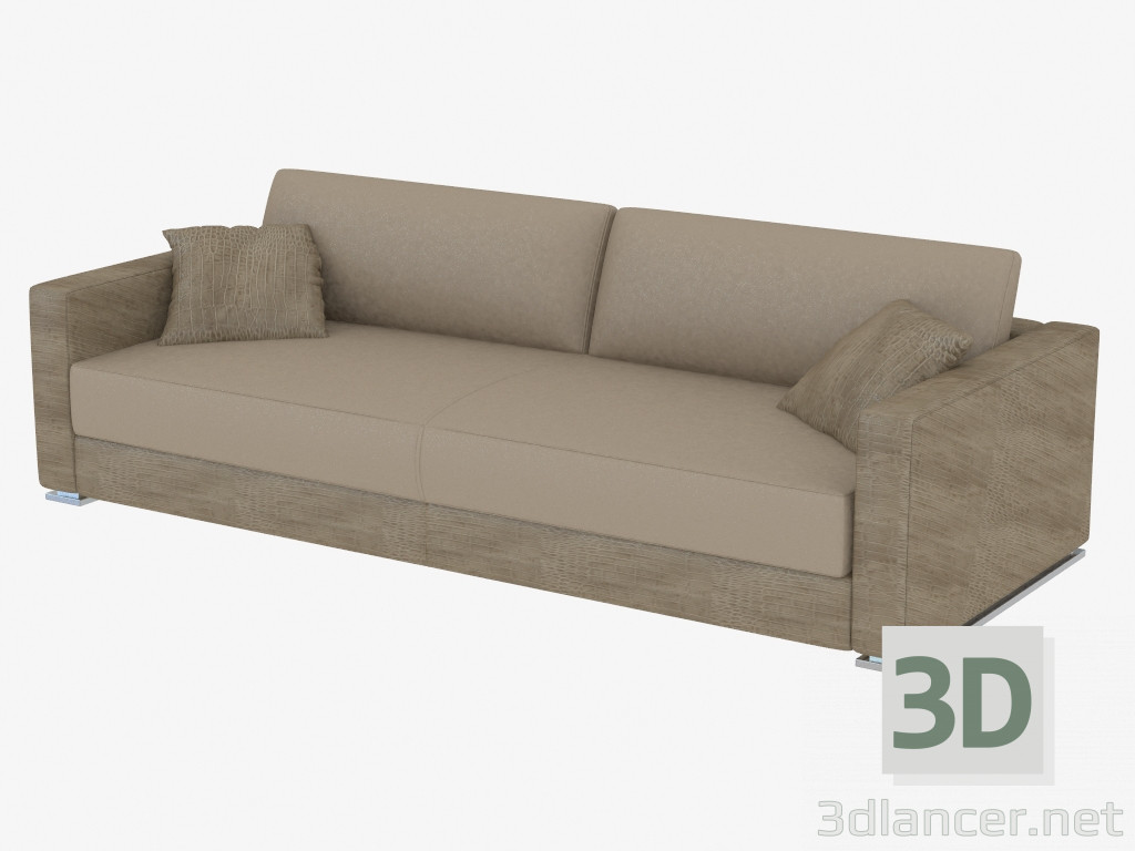 3d model Modern leather sofa Cassandra (240х100х75) - preview