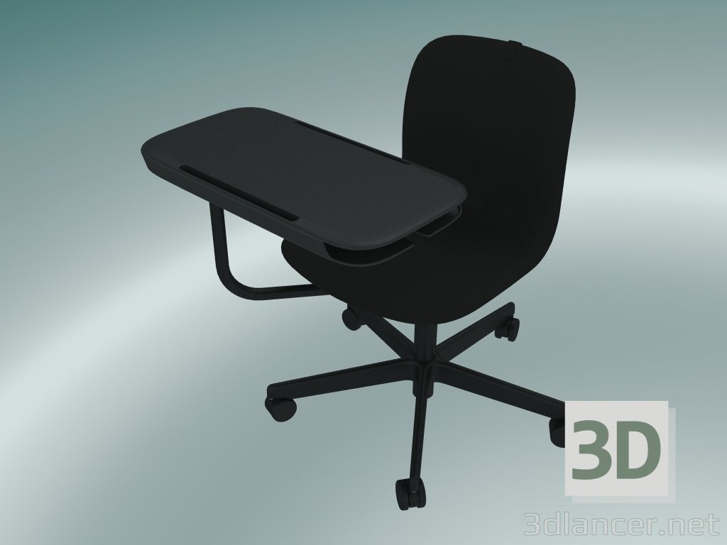 3D modeli Masanın önünde sandalyeyi öğrenin - önizleme