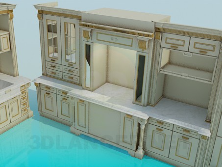 3d model Kitchen set - preview 3d model Kitchen set - preview