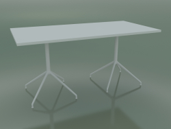Rectangular table with a double base 5705, 5722 (H 74 - 79x179 cm, White, V12)