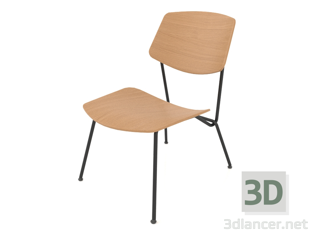 3D Modell Niedriger Stuhl Strain h77 - Vorschau