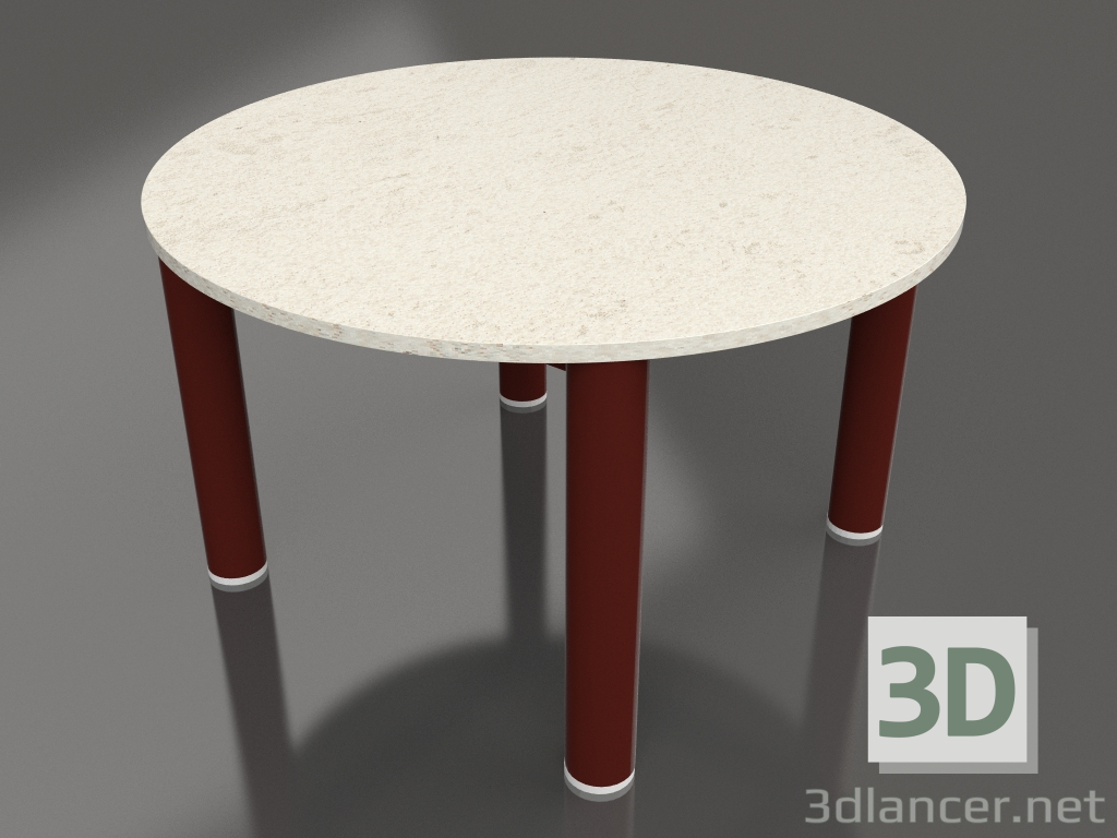 modello 3D Tavolino P 60 (Rosso vino, DEKTON Danae) - anteprima