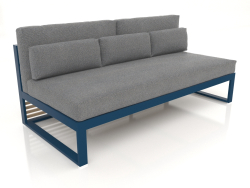 Modulares Sofa, Abschnitt 4, hohe Rückenlehne (Graublau)