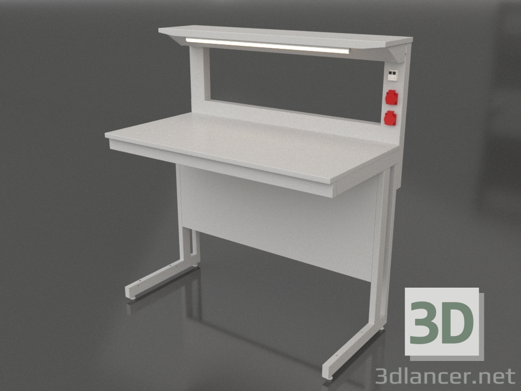 3D modeli 1200 CM 900 raflı laboratuvar masası - önizleme 3D modeli 1200 CM 900 raflı laboratuvar masası - önizleme