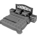 3d Двуспальная кровать с изголовьем Mobax 5198844 модель купить - ракурс