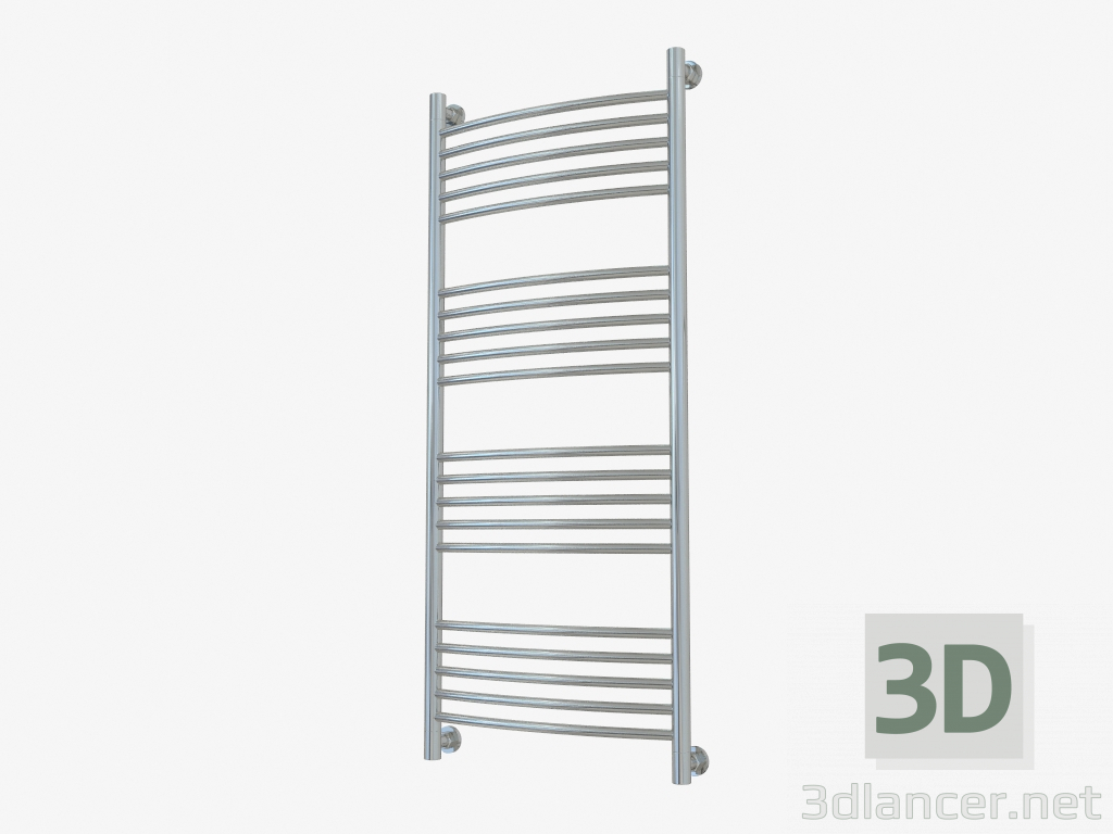 3D modeli Boheme ısıtmalı havlu askısı + kavisli (1200x500) - önizleme