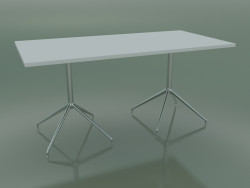 Rectangular table with a double base 5705, 5722 (H 74 - 79x179 cm, White, LU1)