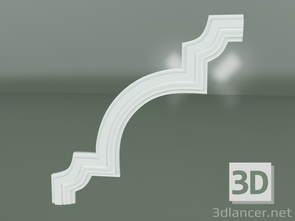 modello 3D Elemento decorativo in stucco ED150 - anteprima