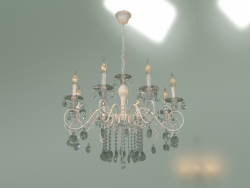 Pendant chandelier Ravenna 10104-8 (white with gold-tinted crystal)