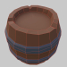 3d model wooden barrel - preview