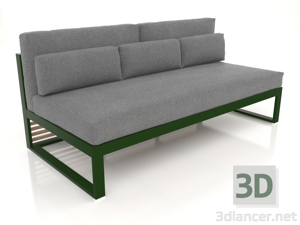 3D modeli Modüler kanepe, 4. bölüm, yüksek arkalık (Şişe yeşili) - önizleme