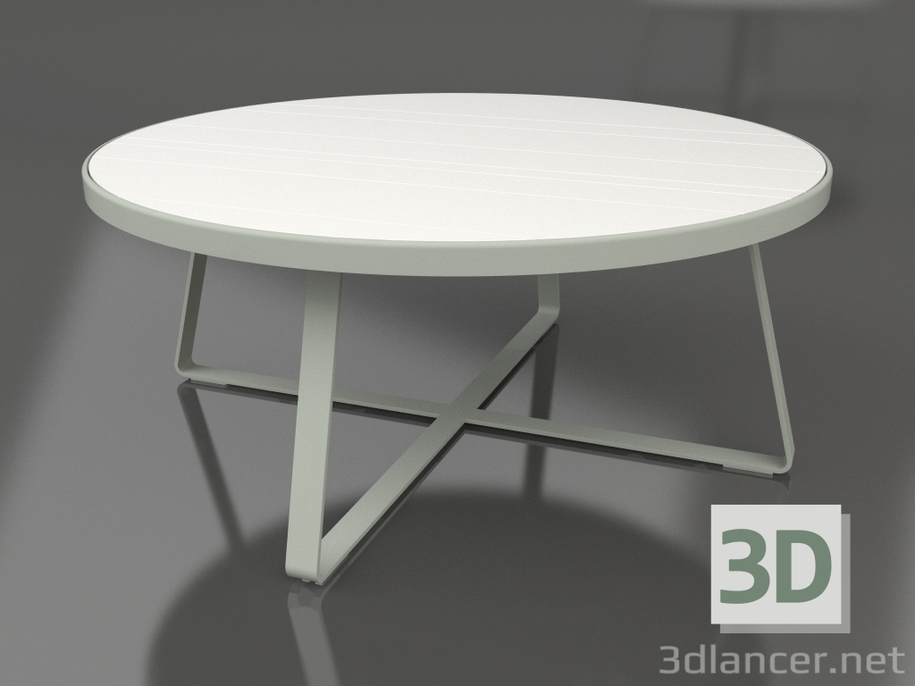 modello 3D Tavolo da pranzo rotondo Ø175 (DEKTON Zenith, Grigio cemento) - anteprima