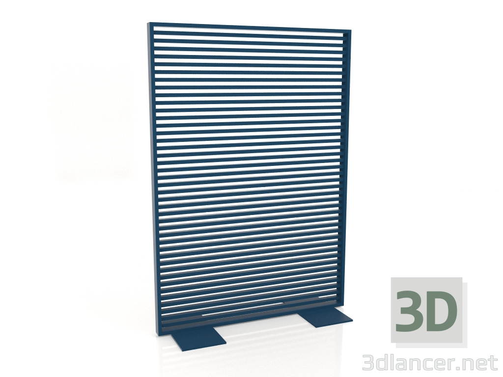3D Modell Aluminiumtrennwand 120x170 (Graublau) - Vorschau