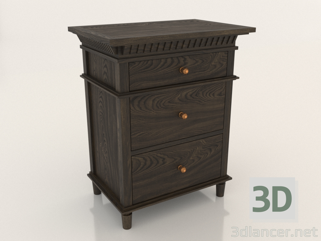 3d model Chest of drawers (1 section) - preview