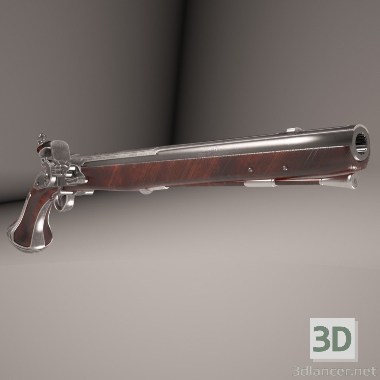 3d Silicon Pistoles. Flintlock zone II. model buy - render 3d Silicon Pistoles. Flintlock zone II. model buy - render