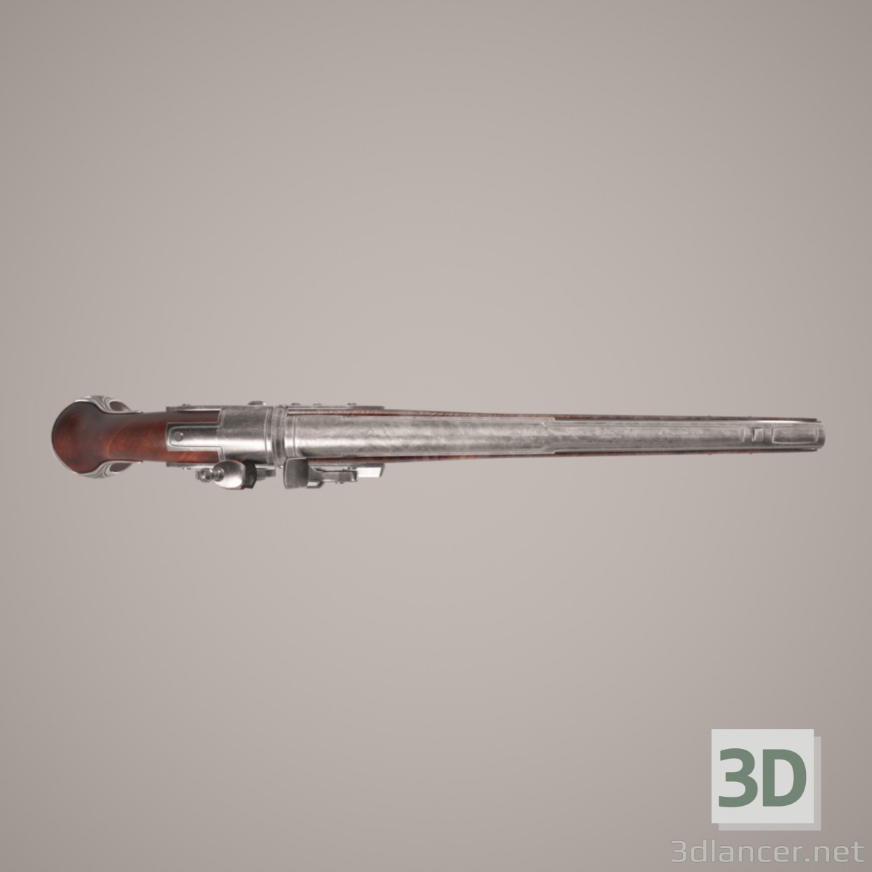 3d Silicon Pistoles. Flintlock zone II. model buy - render 3d Silicon Pistoles. Flintlock zone II. model buy - render