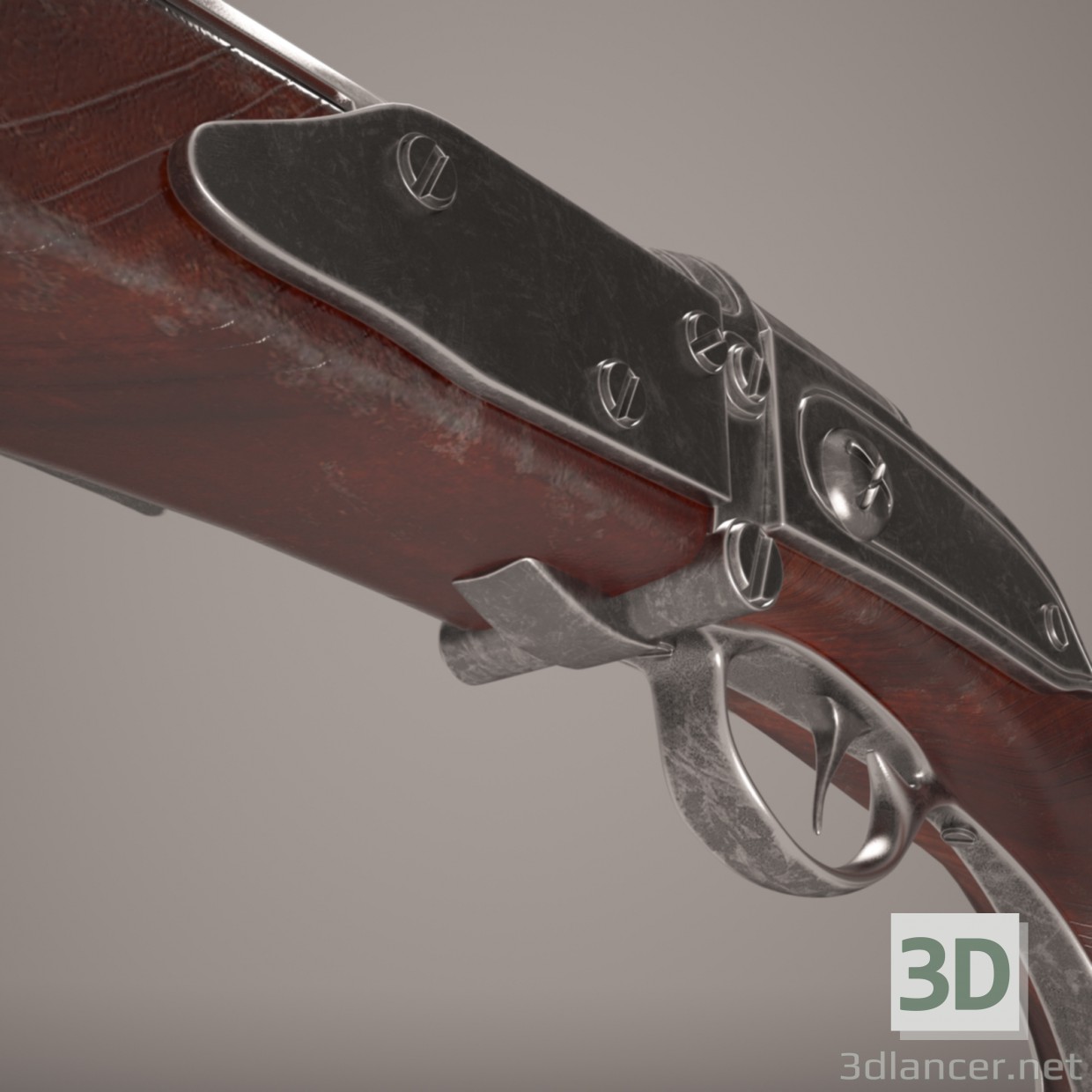 3d Silicon Pistoles. Flintlock zone II. model buy - render 3d Silicon Pistoles. Flintlock zone II. model buy - render