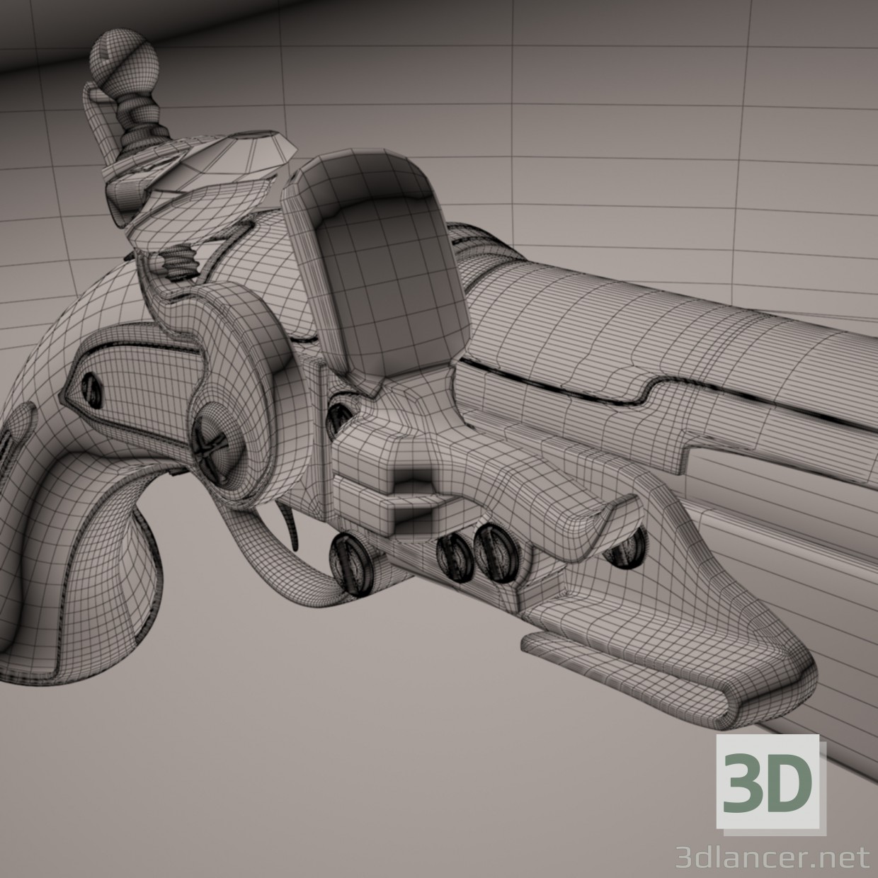 3d Silicon Pistoles. Flintlock zone II. model buy - render 3d Silicon Pistoles. Flintlock zone II. model buy - render