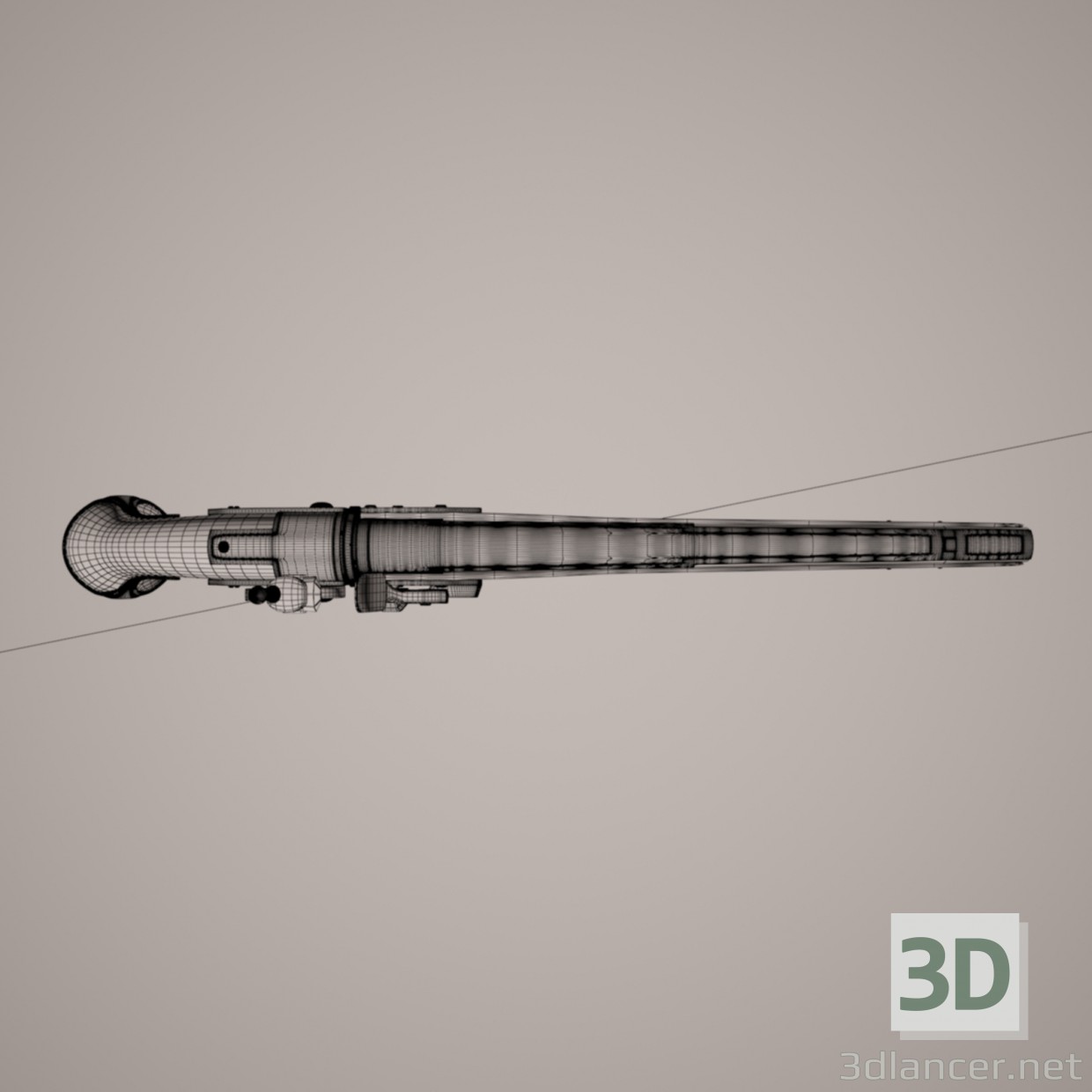 3d Silicon Pistoles. Flintlock zone II. model buy - render 3d Silicon Pistoles. Flintlock zone II. model buy - render