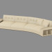 3 डी मॉडल चमड़ा सोफे आधुनिक स्वर्ण सर्कस (460х167х83) - पूर्वावलोकन