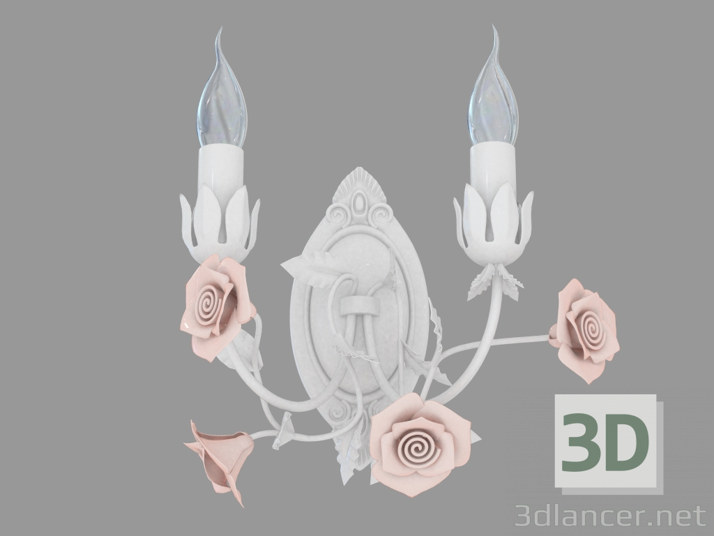 3d model Wall lamp with decor (W110165 2) - preview