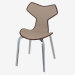 modèle 3D Chaise avec doublure en cuir et jambes massives Grand Prix - preview