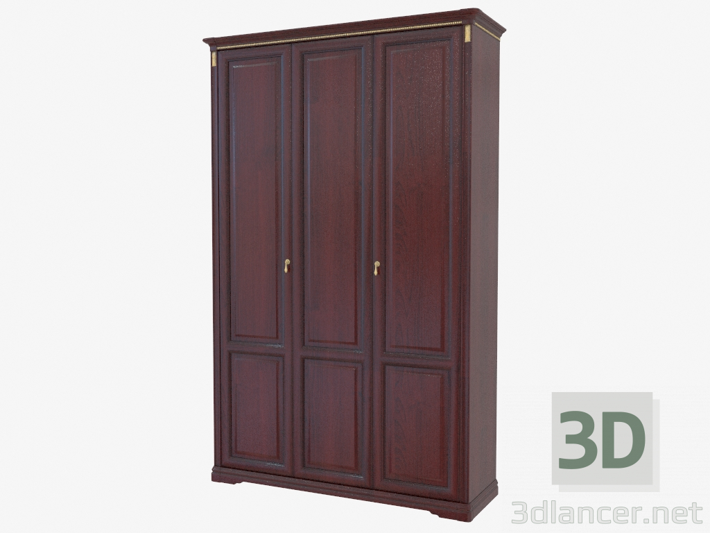 3d model Three-door wardrobe for the hallway (1447x2240x468) - preview