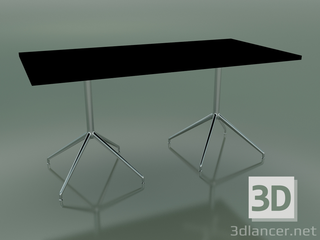 3D Modell Rechteckiger Tisch mit doppelter Basis 5705, 5722 (H 74 - 79x179 cm, Schwarz, LU1) - Vorschau