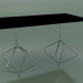 3d model Rectangular table with a double base 5705, 5722 (H 74 - 79x179 cm, Black, LU1) - preview