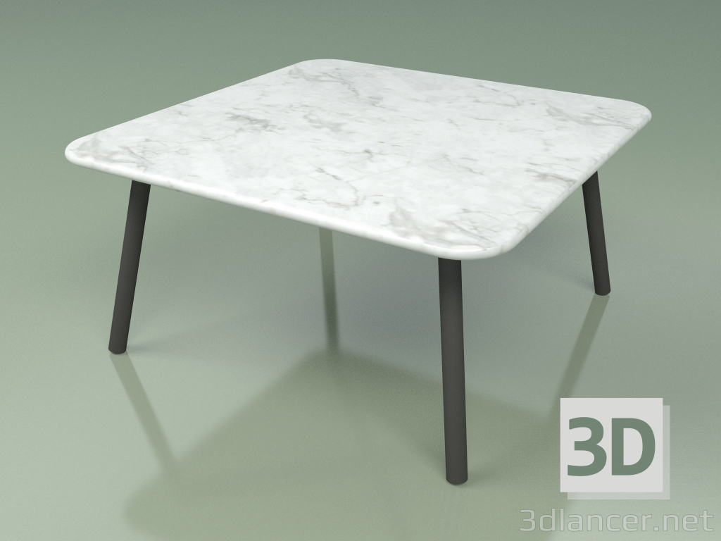 3d model Coffee table 011 (Metal Smoke, Carrara Marble) - preview