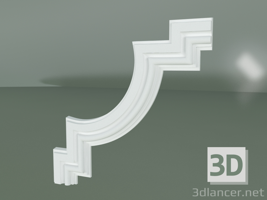 modello 3D Elemento decorativo in stucco ED151 - anteprima