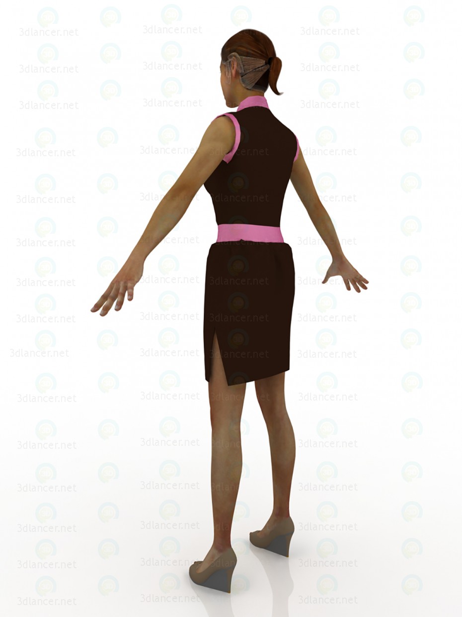 modelo 3D Chocolate vestido tulipán rosa - escuchar modelo 3D Chocolate vestido tulipán rosa - escuchar