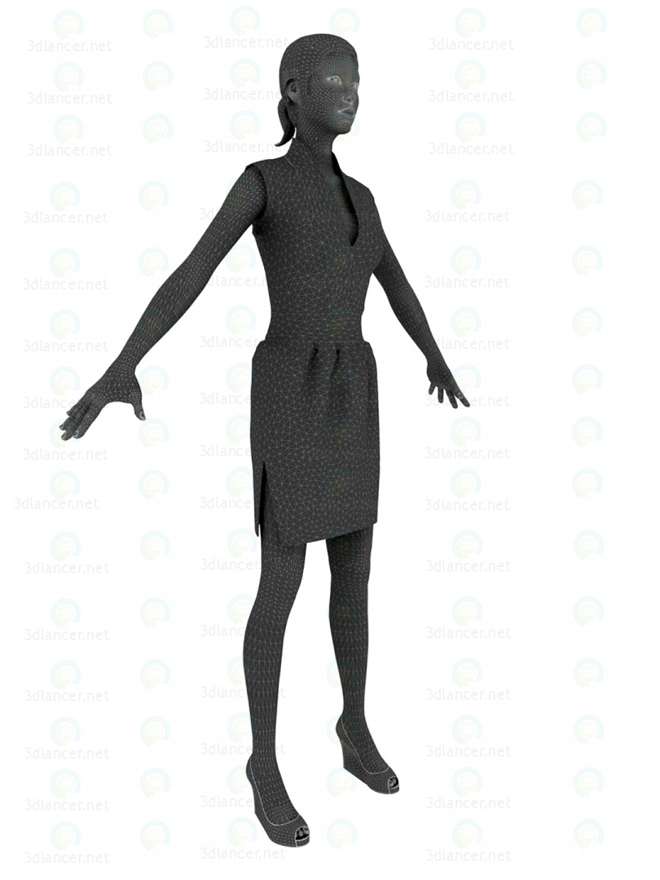 modelo 3D Chocolate vestido tulipán rosa - escuchar modelo 3D Chocolate vestido tulipán rosa - escuchar