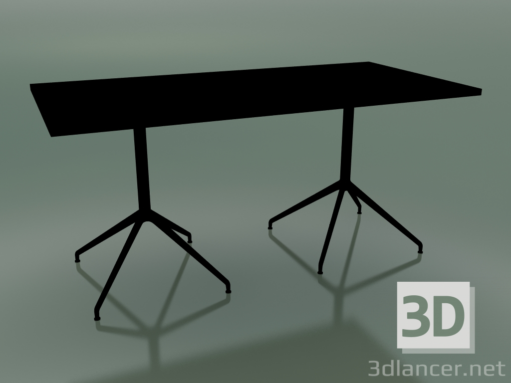 3D Modell Rechteckiger Tisch mit doppelter Basis 5705, 5722 (H 74 - 79x179 cm, Schwarz, V39) - Vorschau