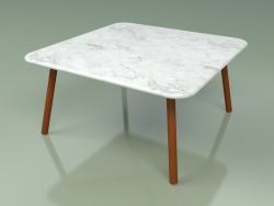 Tavolino 011 (Metallo Ruggine, Marmo Carrara)